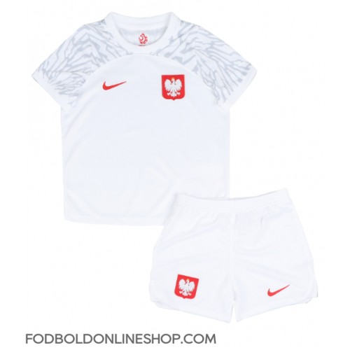 Polen Hjemme Trøje Børn VM 2022 Kortærmet (+ Korte bukser)
